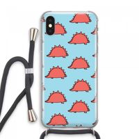 Dinosawrr: iPhone XS Max Transparant Hoesje met koord