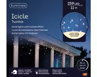 Lumineo Icicle twinkle led 11m - 259l warm wit - binnen/ buiten - thumbnail