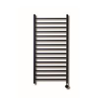 Electrische Radiator Sanicare Qubic 126.4x60 cm 773W Met Zwarte Thermostaat Mat Zwart - thumbnail