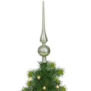 Othmar Decorations Kerstboom piek - salie groen - 28 cm - kunststof - kerstpiek