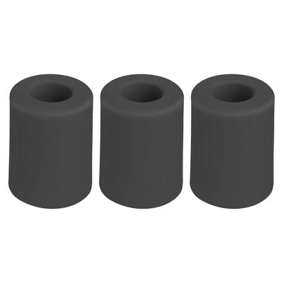 Deurbuffer - 3x - deurstopper - zwart - rubber - 50 x 35 mm - schroefbevestiging