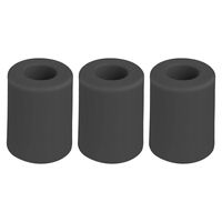 Deurbuffer - 3x - deurstopper - zwart - rubber - 50 x 35 mm - schroefbevestiging