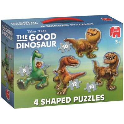 Disney Pixar The Good Dinosaur vormenpuzzels, 8+10+12+14 stukjes