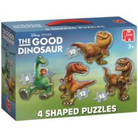 Disney Pixar The Good Dinosaur vormenpuzzels, 8+10+12+14 stukjes Disney Pixar The Good Dinosaur vormenpuzzels, 8+10+12+14 stukjes