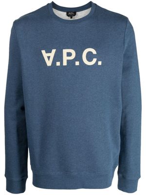 A.P.C. sweat VPC à logo floqué - Bleu