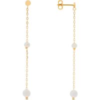 Glow 208.0816.00 Oorhangers geelgoud-zoetwaterparel wit 48 mm Glow 208.0816.00 Oorhangers geelgoud-zoetwaterparel wit 48 mm