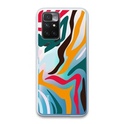 Colored Zebra: Xiaomi Redmi 10 Transparant Hoesje