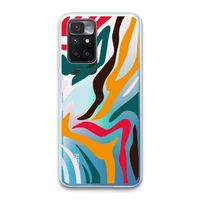 Colored Zebra: Xiaomi Redmi 10 Transparant Hoesje
