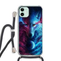 Where Light And Dark Meet: iPhone 11 Transparant Hoesje met koord