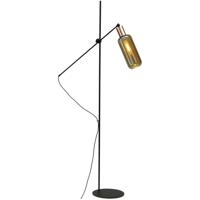 Masterlight Zwarte vloerlampBounty verstelbaar met cilindrisch glas - 1471-05-02-5