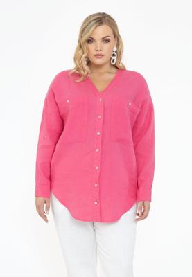 Yoek Blouse oversized | Roze | Maat 54/56