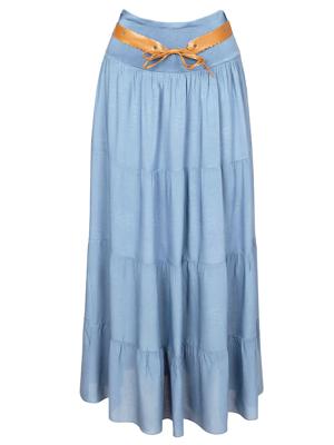 Rok Maxi Jeansblauw
