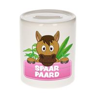 Vrolijke paarden spaarpotten 9 cm