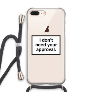 Don't need approval: iPhone 7 PLUS Transparant Hoesje met koord
