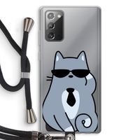 Cool cat: Samsung Galaxy Note 20 / Note 20 5G Transparant Hoesje met koord