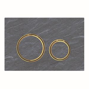 Bedieningsplaat Geberit Sigma 50 Round voor 2-toets Spoeling Messing Goud / Mustang Leisteen
