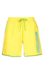 Moschino short de bain colour block à logo imprimé - Jaune - thumbnail