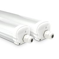 S-Series - Set van 2 LED TL armaturen 120cm - IP65 Waterdicht - 36 Watt 4320 Lumen (120lm/W) - 6500K Daglicht wit - Koppelbaar - IK07 - Tri-Proof plafondverlichting