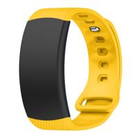 Siliconen polsband horloge band voor Samsung Gear Fit2 SM-R360 polsband maat: 126-175mm (geel)