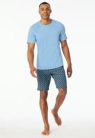 Schiesser Schiesser Pyjama Short pacific blue 181157 56/XXL Schiesser Schiesser Pyjama Short pacific blue 181157 56/XXL