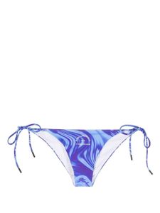 Karl Lagerfeld bas de bikini à détail noué - Bleu