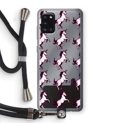 Musketon Unicorn: Samsung Galaxy A31 Transparant Hoesje met koord