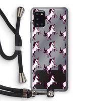 Musketon Unicorn: Samsung Galaxy A31 Transparant Hoesje met koord