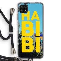 Habibi Majorelle : Samsung Galaxy A22 5G Transparant Hoesje met koord