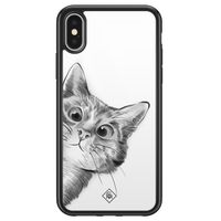 iPhone X/XS glazen hardcase - Peekaboo