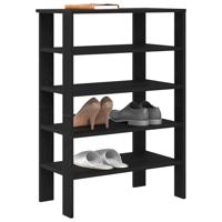 VidaXL Schoenenrek 61x32x87,5 cm bewerkt hout zwart