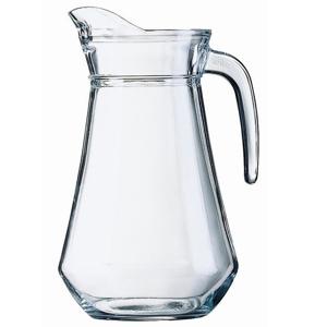 Schenkkan - 1 liter - transparant - 20 cm - glas - sapkan - waterkan - limonadekan