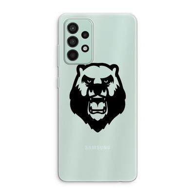 Angry Bear (black): Samsung Galaxy A52s 5G Transparant Hoesje