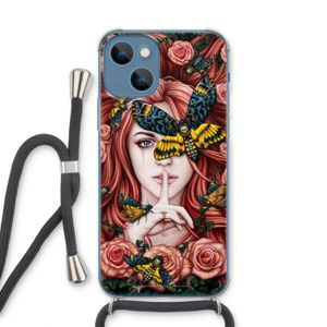 Lady Moth: iPhone 13 Transparant Hoesje met koord