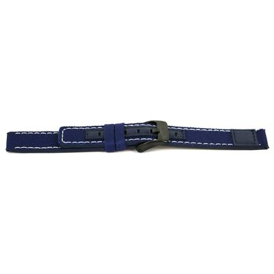 Horlogeband Coolwatch CS.248 Leder/Textiel Blauw 16mm