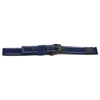 Horlogeband Coolwatch CS.248 Leder/Textiel Blauw 16mm