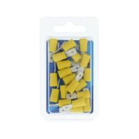 Vlaksteker 6,3x0,8mm geel voor 4,0-6 geïsoleerd 25 suks 170990 Klemko hersluitbare verpakking