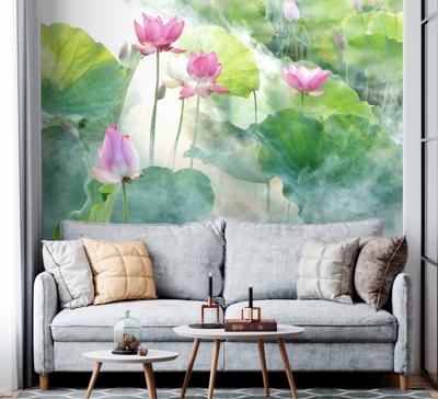 Fotobehang bloemen goedkoop Vredige lotusbloemen