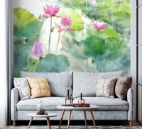 Fotobehang bloemen goedkoop Vredige lotusbloemen