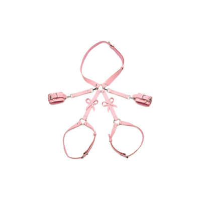 Bondage Harnas met Strikken - M/L - Roze