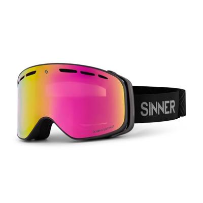 Sinner Olympa+ Sneeuwbril Matte Black - Double Pink Sintrast Vent One Size