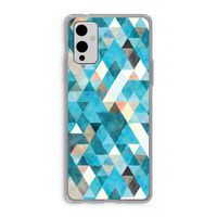 Gekleurde driehoekjes blauw: OnePlus 9 Transparant Hoesje