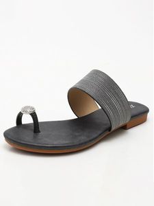 Pu Plain Summer Casual Slide Sandals