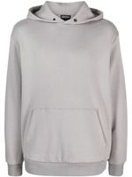 Zegna hoodie en coton mélangé à coupe ample - Gris