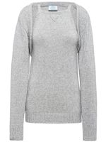 Prada ensemble cardigan-haut en cachemire - Gris