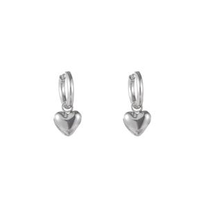Go Dutch Label Oorringen met Hartje Zilver
