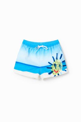 Zwembroek met strand - BLUE - M