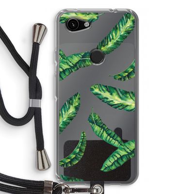 Lange bladeren: Pixel 3a Transparant Hoesje met koord