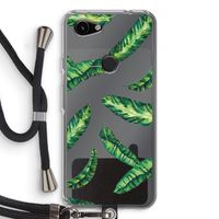 Lange bladeren: Pixel 3a Transparant Hoesje met koord