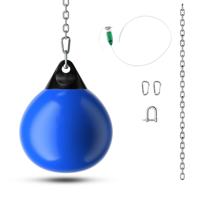 Ø45 cm Waterboxzak 50 kg Bokszak met Verstelbare Metalen Ketting Blauw