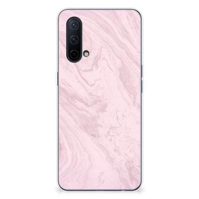 OnePlus Nord CE 5G | TPU | Siliconen hoesje | Marble Pink - Origineel Cadeau Vriendin